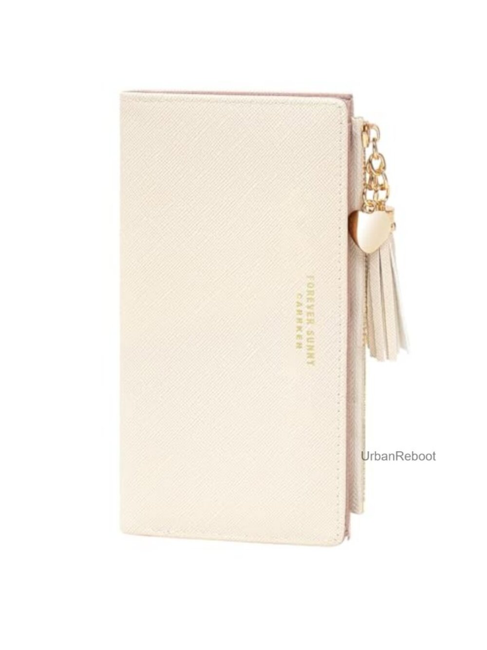 KOTORA Slim Wallet Thin Mini Faux Leather Bifold with Tassel Zip Pocket
